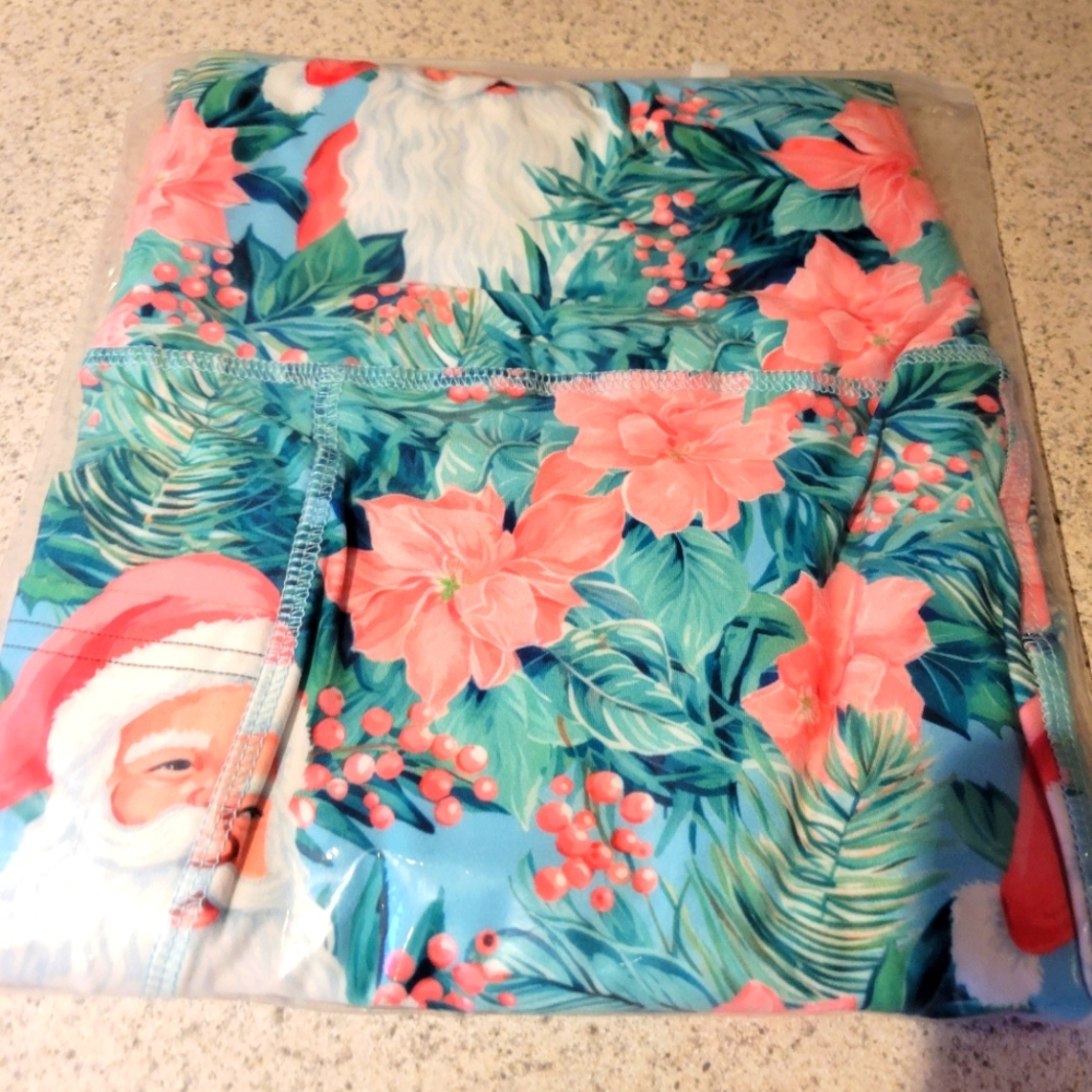 Tropical Santa Legginhs
